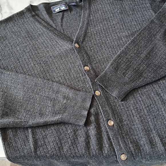 Woods & Gray Ribbed Cardigan Sweater Vintage Sz. XL - Picture 2 of 5